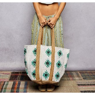 BOLSA LAZO ROMBOS AZUL