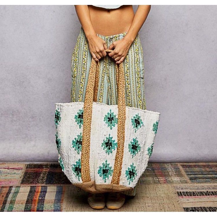 BOLSA LAZO ROMBOS AZUL