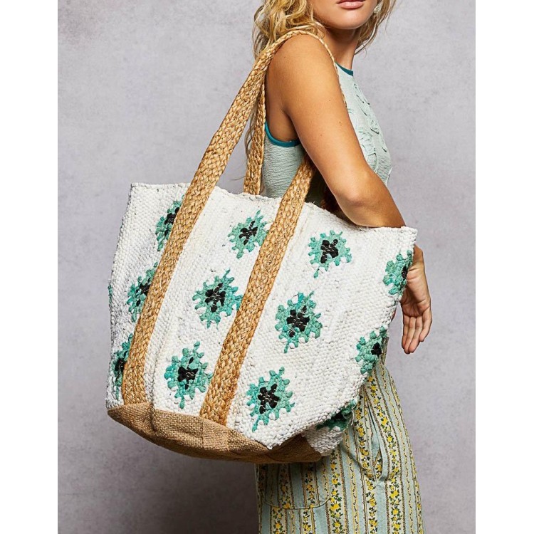 BOLSA LAZO ROMBOS AZUL