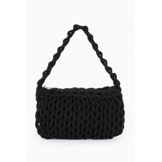 BOLSA TEJIDA NEGRA