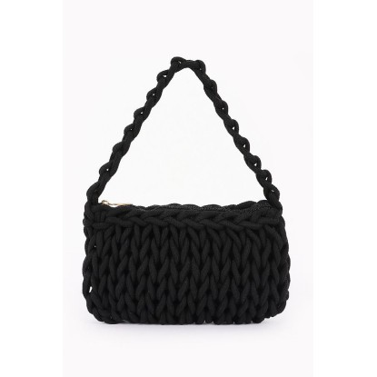 BOLSA TEJIDA NEGRA