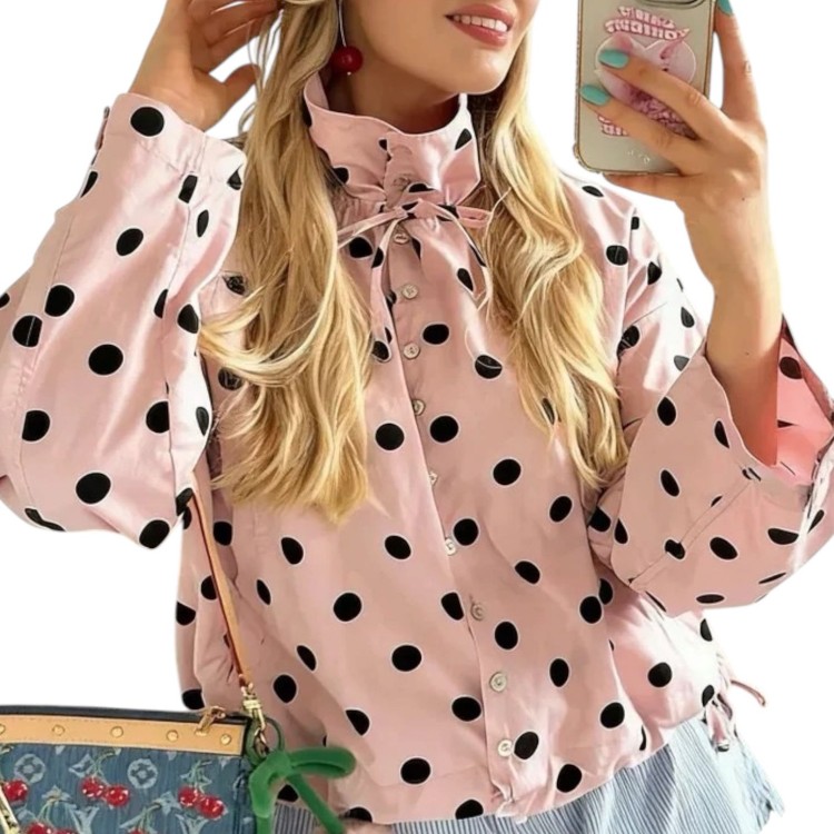 BOMBER ROSA POLKA DOTS