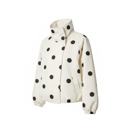 BOMBER BEIGE POLKA