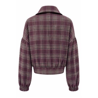 BOMBER VINO TARTAN