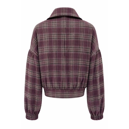 BOMBER VINO TARTAN