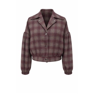 BOMBER VINO TARTAN