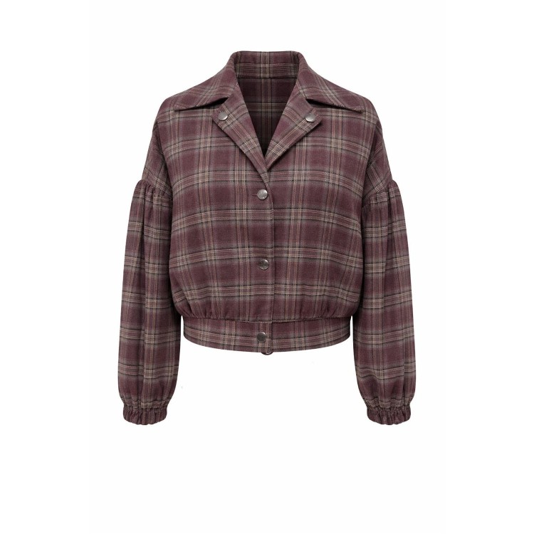 BOMBER VINO TARTAN