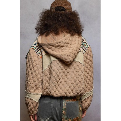 BOMBER TAUPE ACOLCHADA