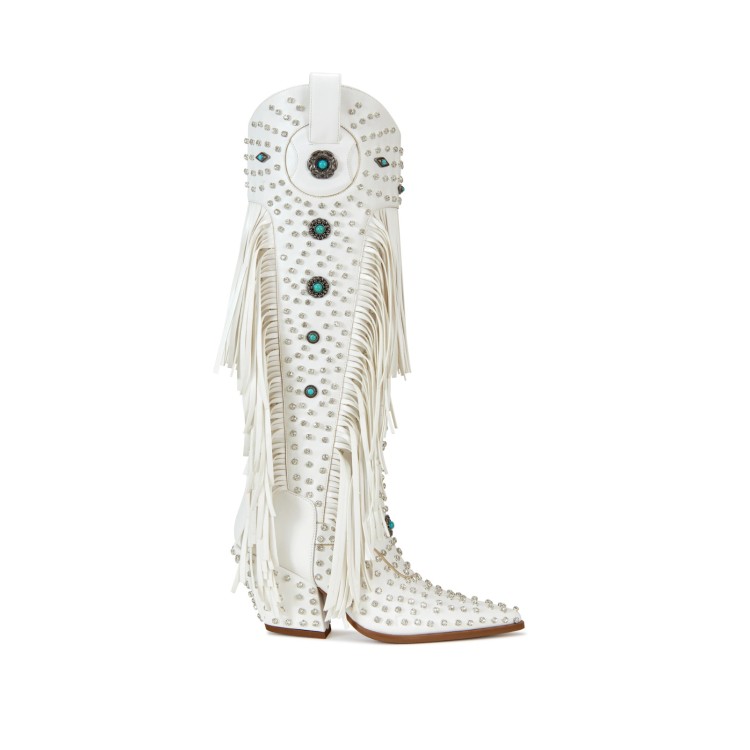 BOTAS FLECOS CRISTAL BLANCA 