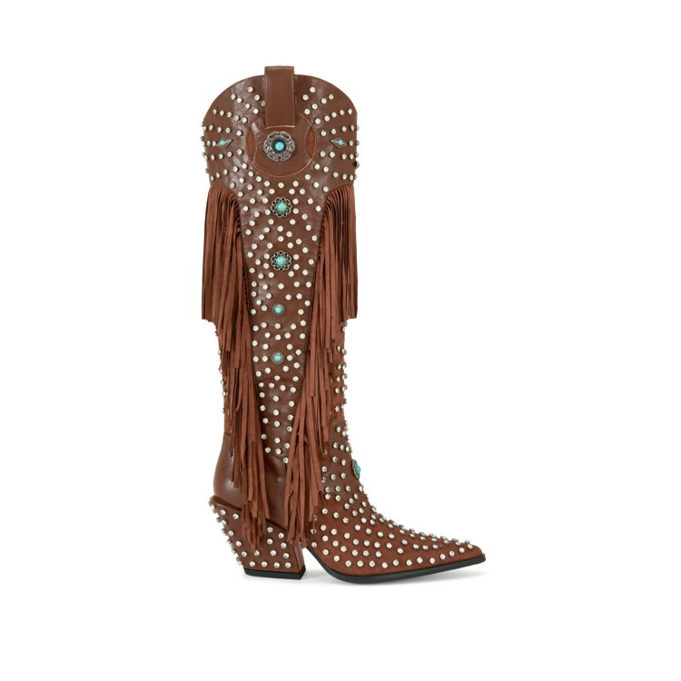 BOTAS FLECOS CRISTAL CAFE 