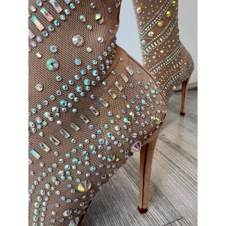 BOTIN NUDE CRISTALES