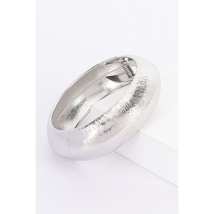 BRAZALETE PLATA RAYADO METALICO