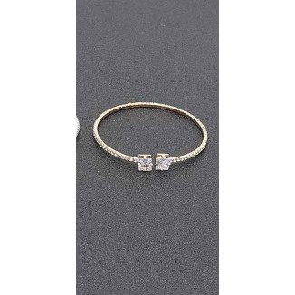 BRAZALETE PLATA CRISTALES TRANSP