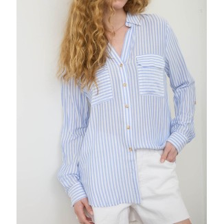 CAMISA RAYAS AZUL REGULAR