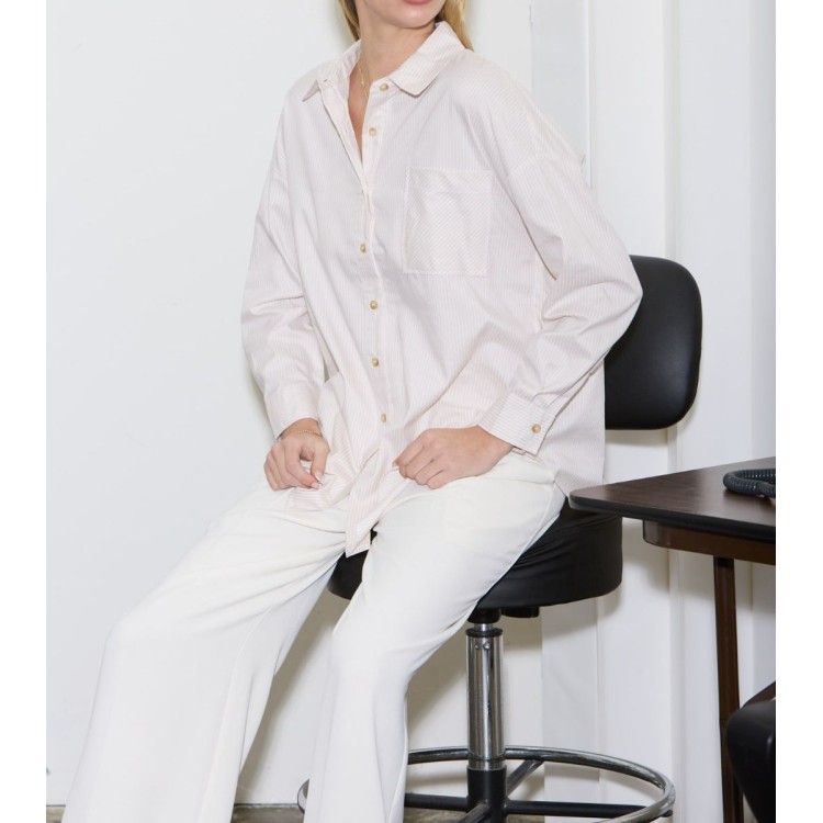 CAMISA KHAKI RAYAS XL