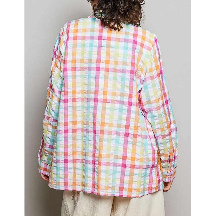 CAMISA MULTI NARANJA ROSA