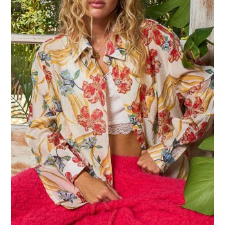 CAMISA FLORAL BEIGE MULTI