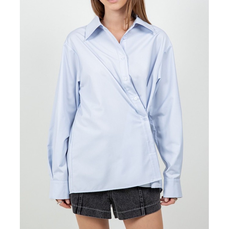 CAMISA AZUL CIELO SOLIDA PUÑO