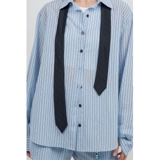 CAMISA AZUL RAYAS CORBATA
