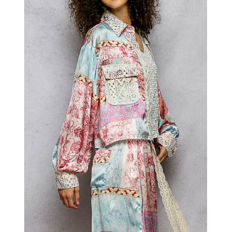 CAMISA SEDA ROSA MULTI