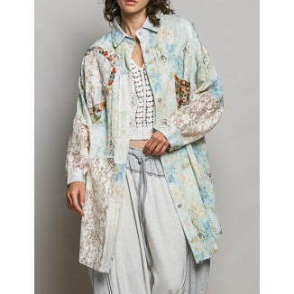 CAMISERA LARGA AMOR Y PAZ ENCAJE