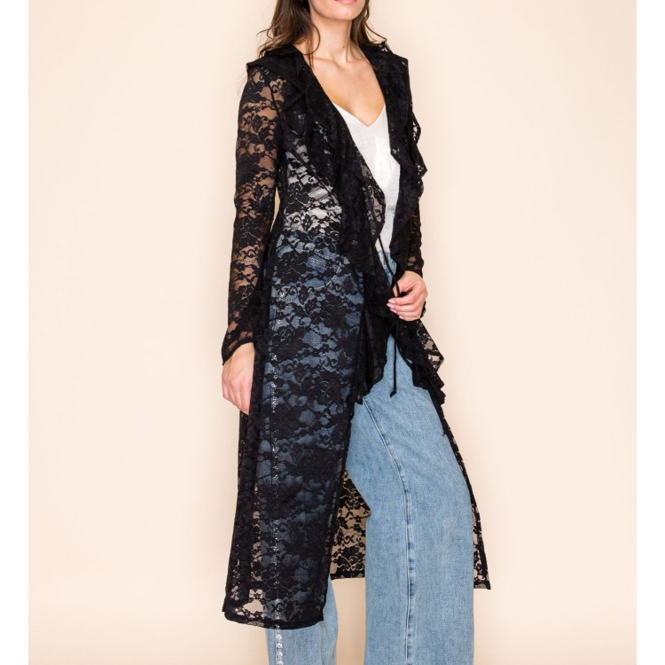 CARDIGAN ENCAJE NEGRO