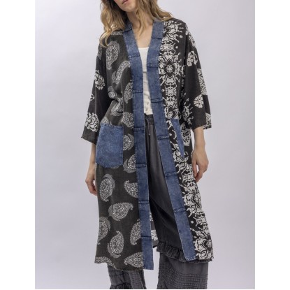 CARDIGAN MAXI ECLECTICO CAFE