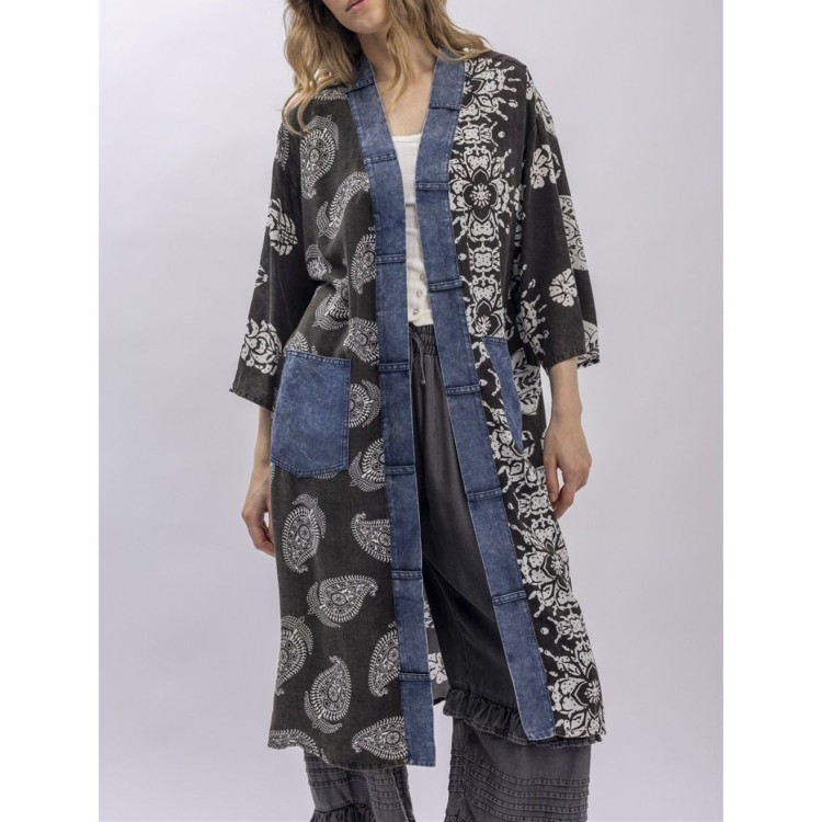 CARDIGAN MAXI ECLECTICO CAFE