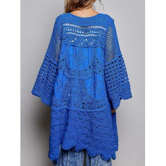 CARDIGAN AZUL REY CROCHET