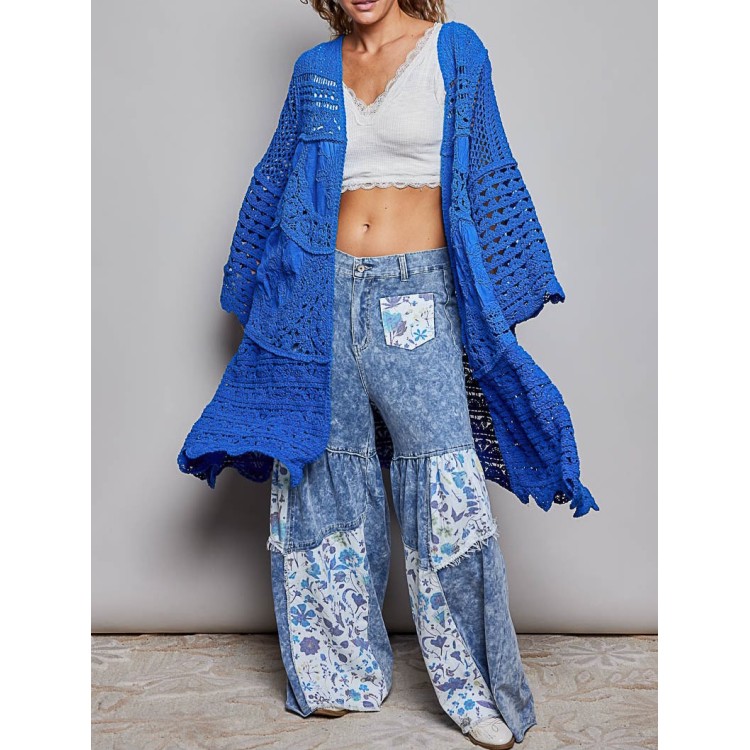 CARDIGAN AZUL REY CROCHET