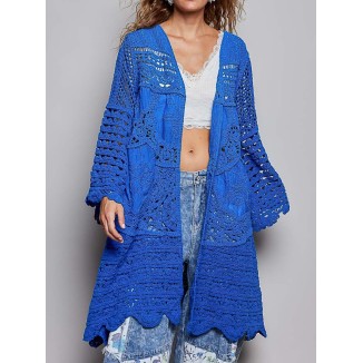 CARDIGAN AZUL REY CROCHET