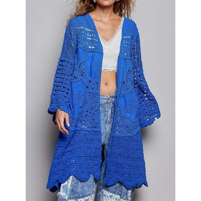 CARDIGAN AZUL REY CROCHET
