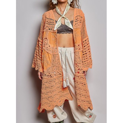 CARDIGAN NARANJA CROCHET