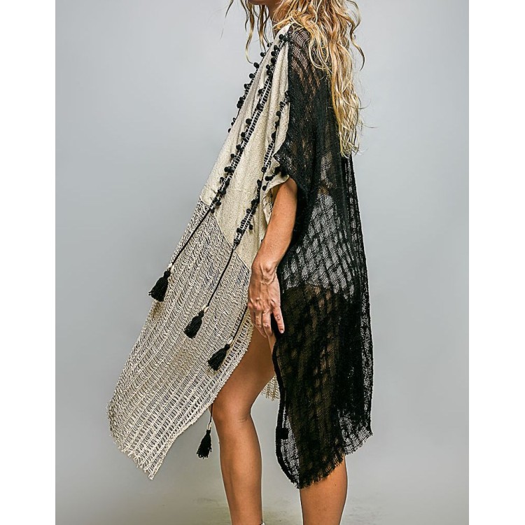 CARDIGAN TEJIDO NGO/NUD