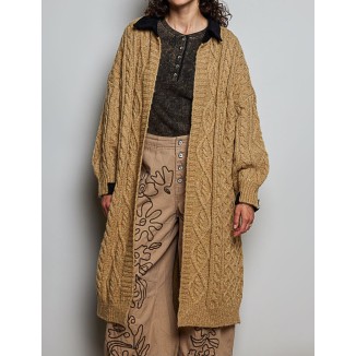 CARDIGAN CAFE CAMELL TRENZADO