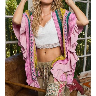 CARDIGAN ROSA MULTICOLOR