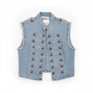 CHALECO AZUL DENIM NAPOLEON