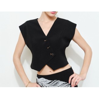 CHALECO NEGRO CRUZADO