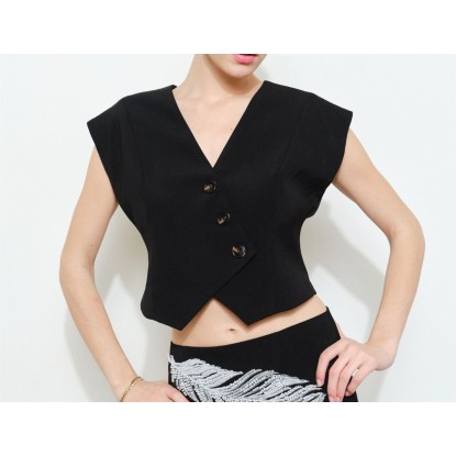 CHALECO NEGRO CRUZADO