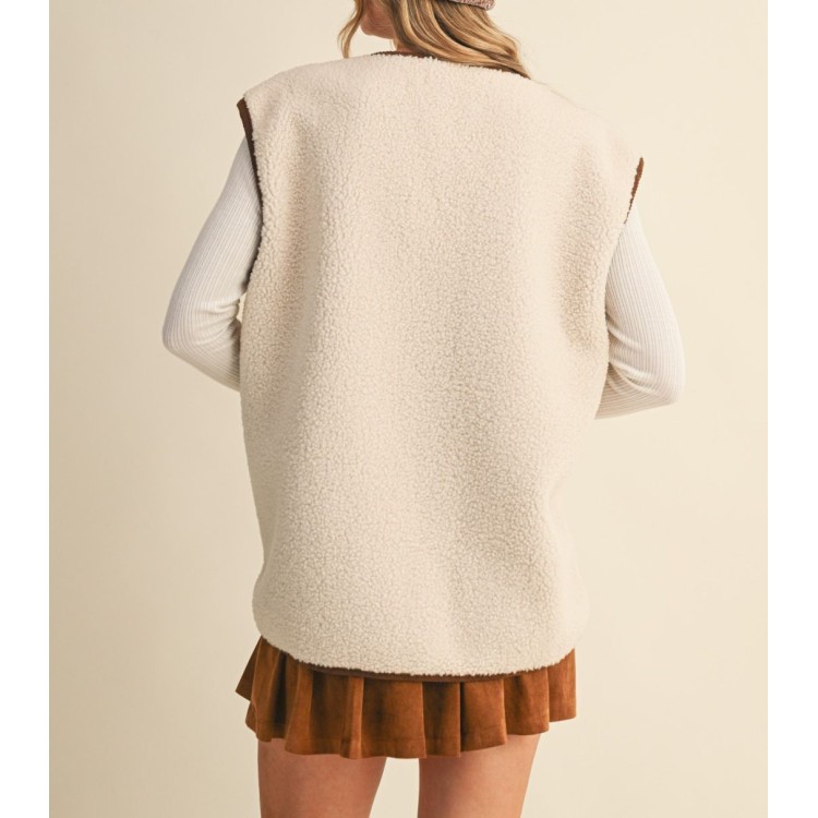 CHALECO BORREGO BEIGE