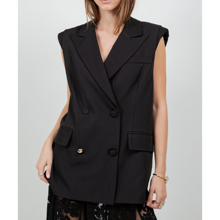 CHALECO NEGRO RECTO