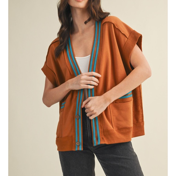 CHALECO DE PUNTO CAMEL RUSTIC