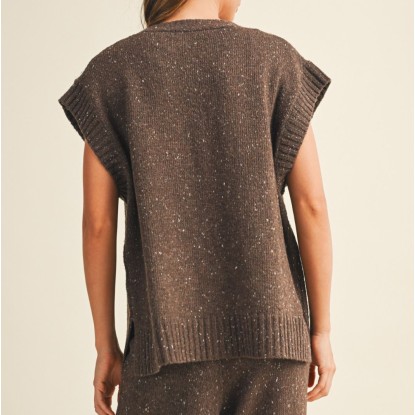 CHALECO CAFE OVERZISED