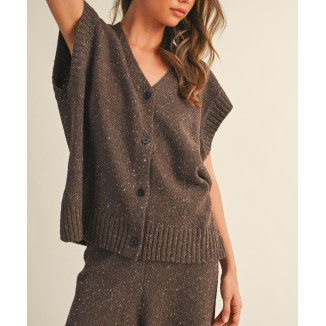 CHALECO CAFE OVERZISED