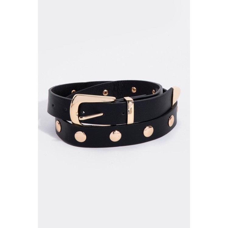 CINTO NEGRO ESTOPEROL DORADO