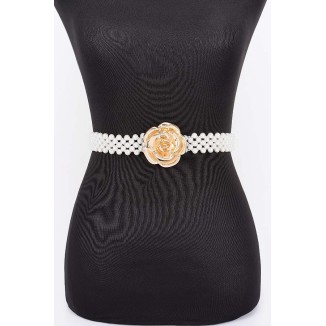 CINTO FLOR ORO PERLAS