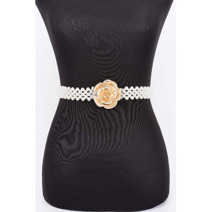 CINTO FLOR ORO PERLAS