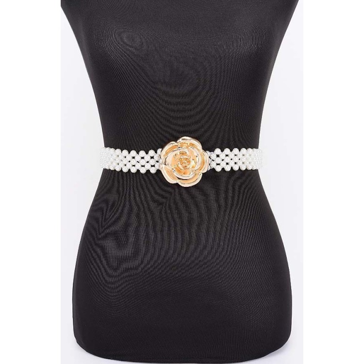 CINTO FLOR ORO PERLAS