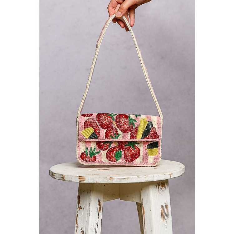 CLUTCH ROSA MULTI BORDADA