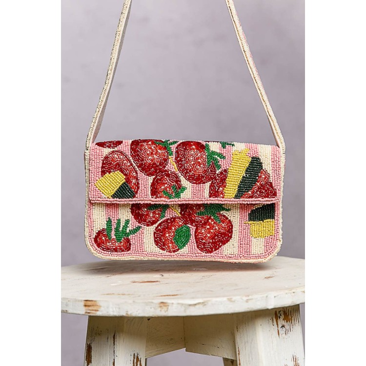 CLUTCH ROSA MULTI BORDADA